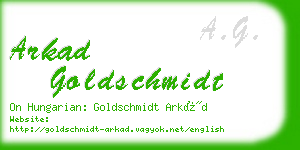 arkad goldschmidt business card